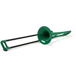pInstrument Plastic pBone Trombone - Mouthpieces and Carrying Bag - Bb Authentic Sound for Student & Beginner - Durable ABS Construction - Green