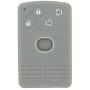 SEGADEN Silicone Cover Protector Case Holder Skin Jacket Compatible with MAZDA 4 Button Smart Card Remote Key Fob CV4534 Gray