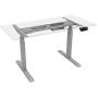 Monoprice Height Adjustable Sit-Stand Riser Table Desk Frame - Grey With Electric Dual Motor, Compatible With Desktops From 43 Inches Up To 87 Inches Wide - Workstream Collection,Gray