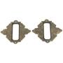 Antrader 12pcs Antique Bronze Office Library File Drawer Tag Vintage Style Label Holder Business Card Frame, 55mmx62mm