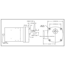 Dayton 6Z075 AC Gear Motor, 4.5 RPM, Open, 115V