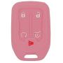 LemSa 2Pcs Keyless Entry Remote Car Smart Key Fob Outer Shell Cover Soft Rubber Protective Case for GMC Acadia Terrain Yukon Chevrolet Suburban Tahoe HYQ1AA 13584502 1551A-AA, Black Pink