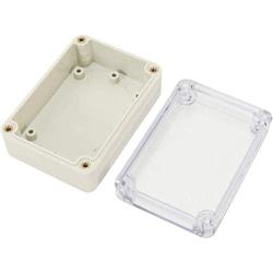 ABS Plastic Junction Box, Dustproof Waterproof IP65 Electrical Box - Universal Project Enclosure Grey, with PC Transparent/Clear Cover 115X90X55mm/4.53''x3.54''x2.16''