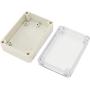 ABS Plastic Junction Box, Dustproof Waterproof IP65 Electrical Box - Universal Project Enclosure Grey, with PC Transparent/Clear Cover 115X90X55mm/4.53''x3.54''x2.16''