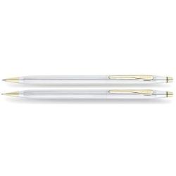 Cross Classic Century Medalist Chrome Ballpoint Pen & 0.7mm Pencil with 23KT Gold-Plated Appointments
