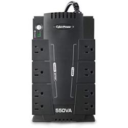 CyberPower CP550SLG Standby UPS System, 550VA/330W, 8 Outlets, Compact Black
