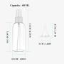Spray Bottles 2oz/60ml Small Spray Bottle Fine Mist Mini Empty Clear Plastic Travel Size Spray Bottle Refillable Containers Atomiser Bottles for Essential Oil, Perfume,Travel Bottle 20Pack