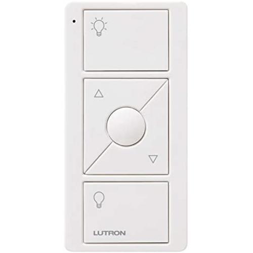 Lutron 3-Button with Raise/Lower Pico Remote for Caseta Wireless Smart Lighting Dimmer Switch, PJ2-3BRL-WH-L01R, White