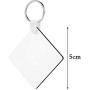Fbaby 10pcs DIY Sublimation Double-Sided Heat Transfer Keychain Blanks Wooden Hard Board Key Rings White Blank MDF Key Chain for Heat Press (Square)