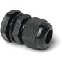 MGI SpeedWare Strain Relief NPT Nylon Cord Grip Cable Glands - 20 Pack (1/2'', Black)
