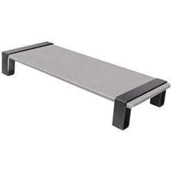 Kantek Modern Monitor Multipurpose Desktop Riser, 3.6'' x 22'' x 10.2'', Black,Gray