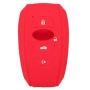 SEGADEN Silicone Cover Protector Case Holder Skin Jacket Compatible with SUBARU 4 Button Smart Remote Key Fob CV4255 Red