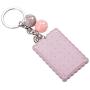 Mini Calculator, Portable Pocket Candy Color PVC 8 Digits Electronic Calculator with Silicone Buttons and Keychain Buckle for Children Students(Blue)