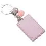Serounder Mini Calculator, Portable Pocket Candy Color PVC 8 Digits Electronic Calculator with Silicone Buttons and Keychain Buckle for Children Students(Gray Purple)