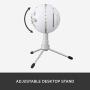 Blue Snowball iCE USB Mic for Recording and Streaming on PC and Mac, Cardioid Condenser Capsule, Adjustable Stand, Plug and Play – White
