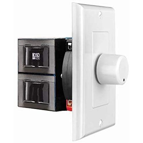 OSD Audio 100W Impedance Matching in Wall Whole House Volume Control Rotary Knob White SVC100