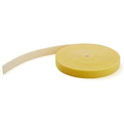 StarTech.com 100ft Hook and Loop Roll - Cut-to-Size Reusable Cable Ties - Bulk Industrial Wire Fastener Tape/Adjustable Fabric Wraps Yellow/Resuable Self Gripping Cable Management Straps (HKLP100YW)