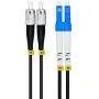 Jeirdus 5M LC to FC Outdoor Armored Duplex 9/125 SM Fiber Optic Cable Jumper Optical Patch Cord Singlemode 5Meters 16ft LC-FC Jeirdus 5M LC to FC Outdoor Armored Duplex 9/125 SM Fiber Optic Cable Jumper Optical Patch Cord Singlemode 5Meters 16ft LC-FC