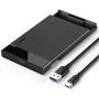 UGREEN 2.5'' Hard Drive Enclosure USB C 3.1 Gen 2 to SATA III 6Gbps for SSD HDD 9.5 7mm External Hard Drive Disk Case w UASP Compatible with WD Seagate Toshiba Samsung Hitachi PS4 Xbox Router