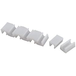 Antrader Furniture Feet Plastic Rectangle Shaped Non-Slip Chair Legs Tips Caps Foot Pads Covers Black/White 8mm/10mm/12mm/14mm 20pcs (12mm, White)