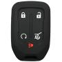 Coolbestda 5Buttons Smart Rubber Key Fob Remote Cover Keyless Entry Case Protector Skin for GMC Acadia Terrain Yukon Chevrolet Suburban Tahoe HYQ1AA 13584502 1551A-AA