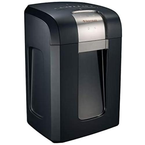 Bonsaii 240-Minute Heavy Duty Paper Shredder, 18-Sheet Cross-Cut for CDs/Credit Cards with Jam Proof System, 7.9 Gallons Pullout Wastebasket and 4 Casters, Black (3S30)