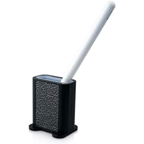 Thankscase Solid Aluminum Stand for Apple Pencil, Silicone Holder Keep Pencil Tip Safely, Keep Your Pencil Stand Elegantly for Easy Access.(Black Grilles)