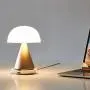 Lexon MINA L - Portable LED lamp, 24 Hours of Battery Life, 9 Ambient Colors with Pressure Dimmer Switch Light, IPX4 Water Resistance, QI Charging or USB-C - Aluminium/Alu Poli