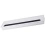 Antrader 160mm/280mm/400mm Length Metal Rectangle Wire Cable Grommet Hole Cover for Computer Desk Table Silver Tone (400 x 80mm)