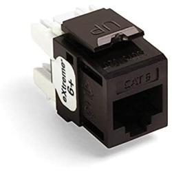 Leviton 61110-RB6 eXtreme 6+ QuickPort Connector, CAT 6, Brown