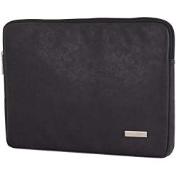 PU Leather Padded Laptop Bag HBLOOMYST 13 14 15 Inch Frosted Protective Notebook Sleeve Computer Case Cover