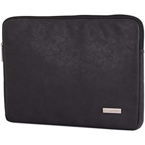 PU Leather Padded Laptop Bag HBLOOMYST 13 14 15 Inch Frosted Protective Notebook Sleeve Computer Case Cover