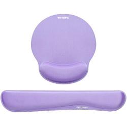 VicTsing Keyboard Wrist Rest and Mouse Pad with Wrist Support, Ergonomic Mouse Pad, Durable & Comfortable & Lightweight for Easy Typing, Pain Relief, Memory Foam Keyboard Pad Set for Laptop/Mac,Purple