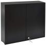 Acrimet Key Cabinet Organizer 256 Positions with Lock (Wall Mount) (256 Smoke Tags Included) (Black Cabinet)