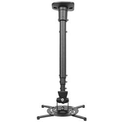 DYNAVISTA Full Motion Universal Ceiling Projector Mount Bracket with Adjustable Height and Extendable Arms Rotating Swivel Mount for Home and Office Projector (Black)