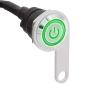 Green LED Motorcycle Switch Horn ON-Off Headlight Fog Light Handlebar Adjustable Mount Waterproof Switches Button DC12V momentary Actions Cycling Retail