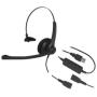 Smith Corona VoiceLync Monaural USB Headset with GNN Compatible QD, Detachable Bottom USB Cord