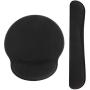 HAOCOO Ergonomic Keyboard Wrist Rest Pad and Mouse Pad Wrist Support Set with Non-Slip Backing Memory Form-Filled, Easy-Typing and Pain Relief for Gaming Office Computer Laptop(Black)