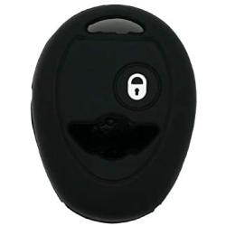 SEGADEN Silicone Cover Protector Case Holder Skin Jacket Compatible with BMW Mini Cooper 2 Button Remote Key Fob CV4905 Black