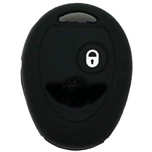 SEGADEN Silicone Cover Protector Case Holder Skin Jacket Compatible with BMW Mini Cooper 2 Button Remote Key Fob CV4905 Black