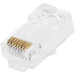 Monoprice Cat6 Plug Stranded W/Insert 50U 100pcs/Bag
