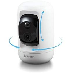 Swann Pan & Tilt Indoor Home Security Camera, Remote Control Camera Movement, Full HD 1080p Video, WiFi Connection, Night Vision, Alexa/Google (SWIFI-PTCAM232GB-GL)