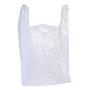 200 Large Plastic Grocery T-Shirt Bags - Plain White 12'' x 6'' x 21'' by JA Kitchens