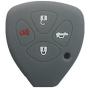 Gray Silicone Key Jacket Key Case 4 Buttons Remote Fob Skin Silicone Cover Key Case Holder Bag for TOYOTA Camry Avalon Matrix Corolla TOYOTA Land Cruiser