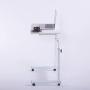 Laptop Cart 23.6'' Mobile Table Fancasa Movable Portable Adjustable Notebook Computer Stand with Wheels (White)