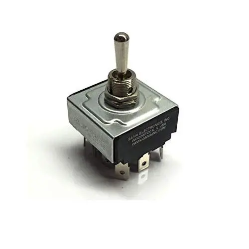 GAMA Electronics 4 Pole, Double Throw On-Off-On Toggle Switch 4PDT