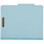 Amazon Basics Classification Folder- 100% Recycled, 2 Dividers, 2'' Embedded, Letter, Light Blue, 10 per Box