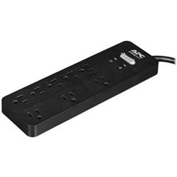 APC Power Strip Surge Protector, Black Power Strip PH8, 2160 Joules, Flat Plug, 8 Outlet Power Strip