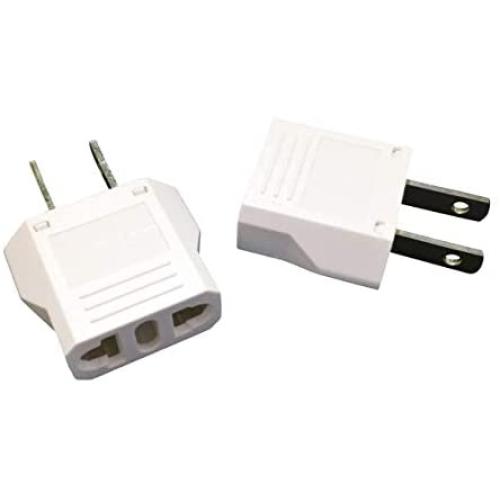 Unidapt EU Europe to US USA Travel Plug Adapter Power Converter AC (Pack of 2)