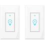 WiFi Light Switch Smart Light Switch Alexa Compatible with Google Home, Smart Wall Switch with Remote Control, Schedule Timer, Neutral Wire is Needed, KULED Touch Light Switches 2Pack